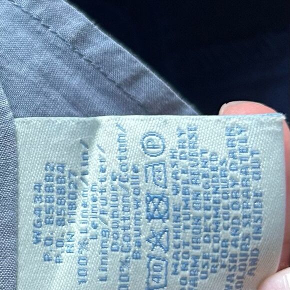 Boden Blue Polkadot 100% Linen A Line Mini Skirt Size 6 Petite - Picture 3 of 8